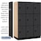 Salsbury Industries 3 Tier Designer Locker, 54"Wx76"Hx21"D, 9 Door, Black 18-23361BLK - alternate 4